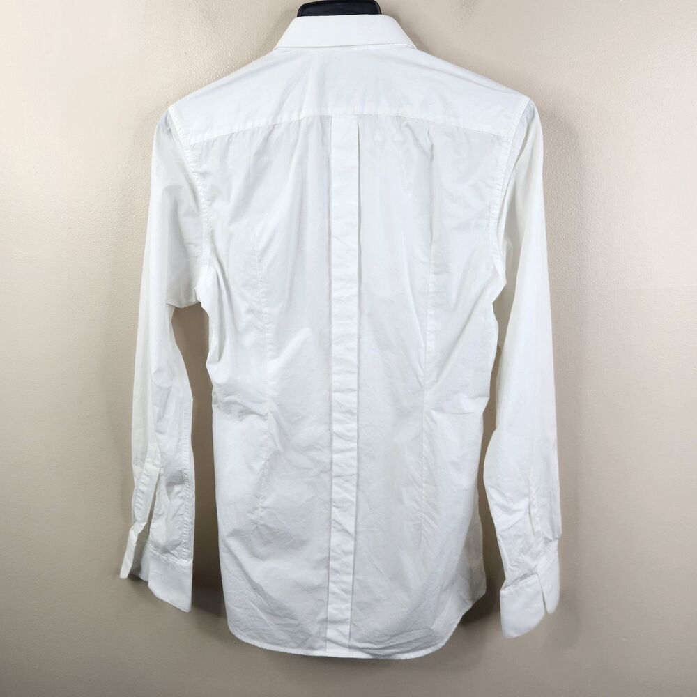 Dolce & Gabbana Mens White Cotton Long Sleeve Poplin Bib Tuxedo Shirt 15 - 38 - Picture 5 of 7